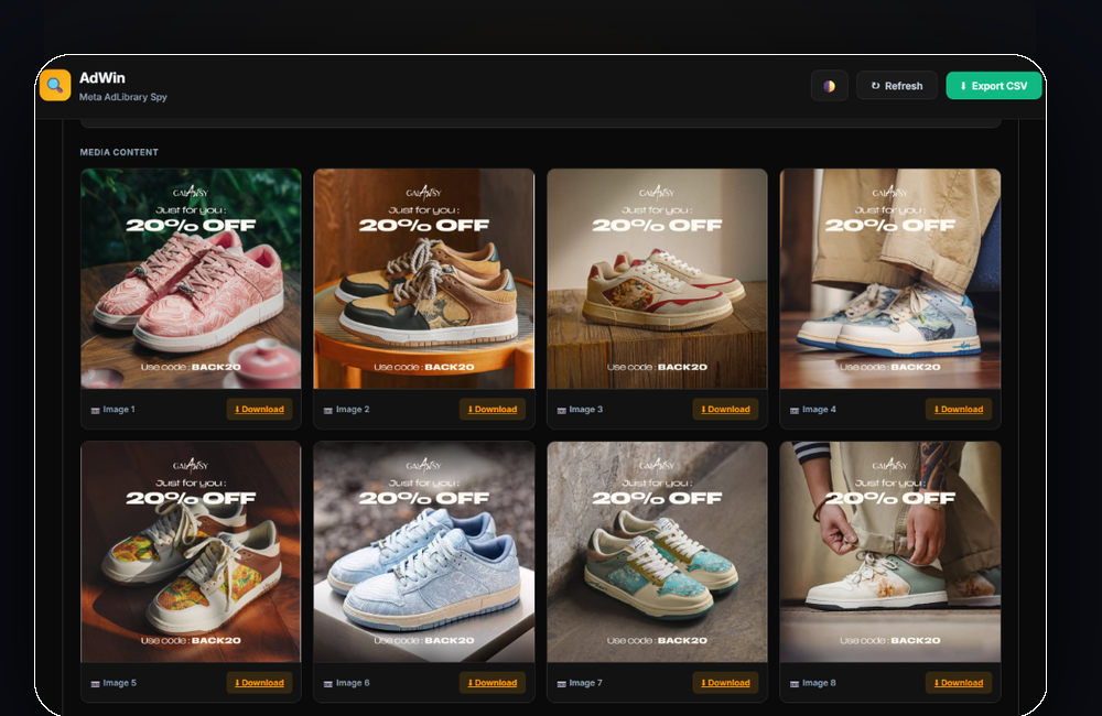 AdWin media gallery format